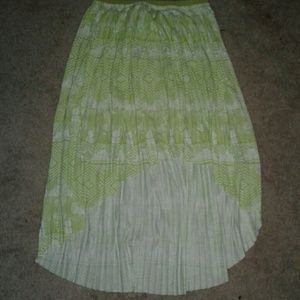 Green flowy skirt
